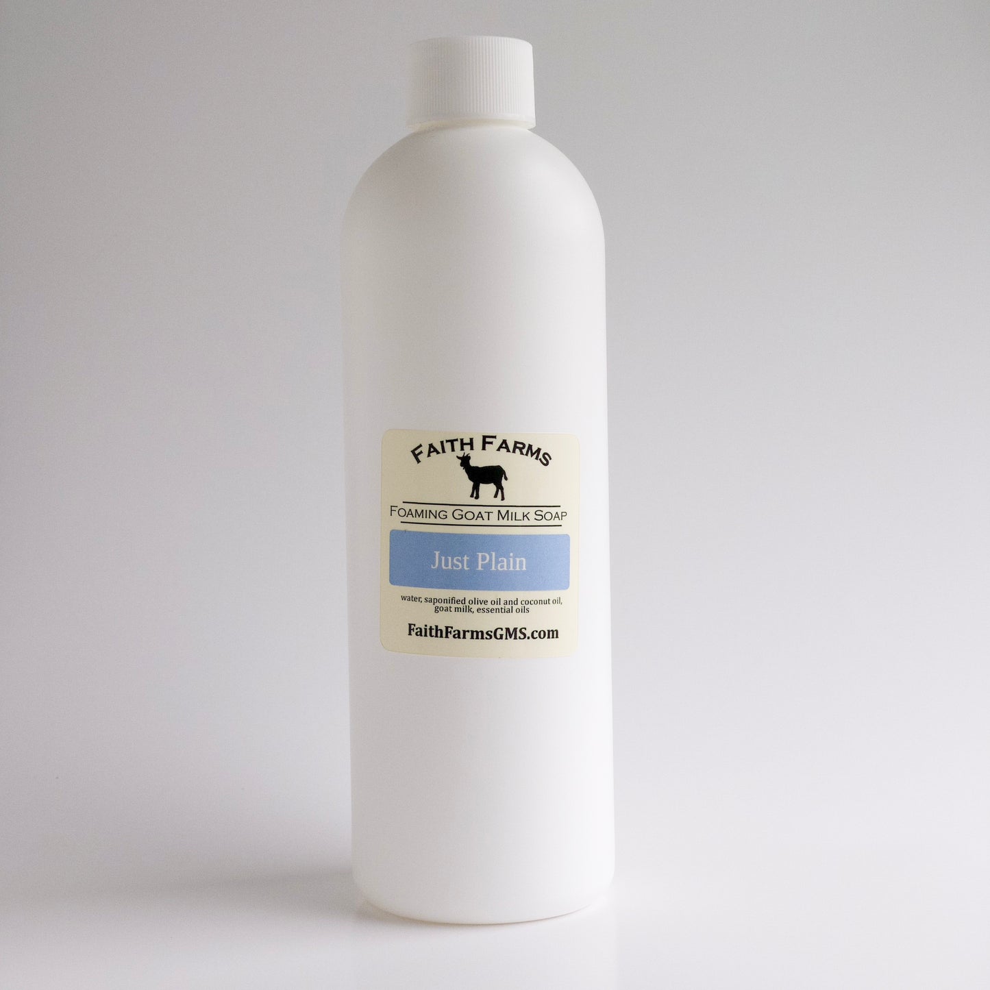 Just Plain Foaming Goat Milk Hand Soap - Faith Farms Goat Milk Soap