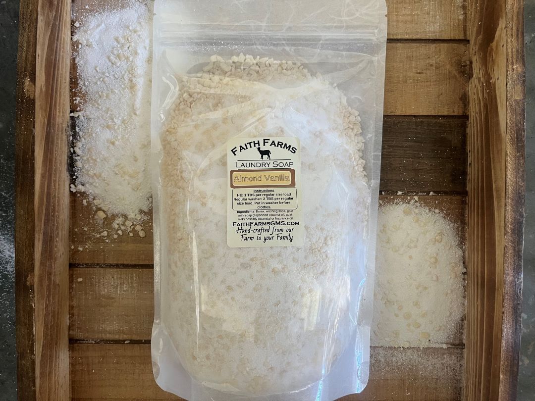 Almond Vanilla Laundry Soap - Faith Farms Goat Milk Soap