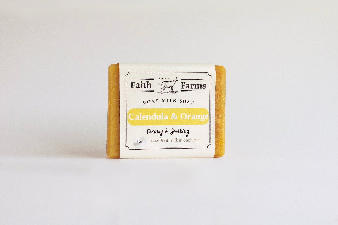 Calendula and Orange Goat Milk Soap - Faith Farms Goat Milk Soap