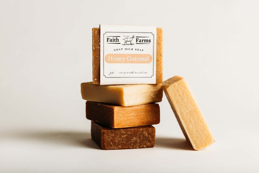 Honey Oatmeal Goat Milk Soap (Scented) - Faith Farms Goat Milk Soap