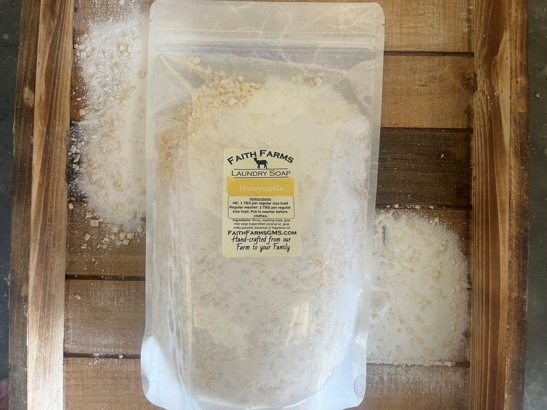 Honeysuckle Laundry Soap - Faith Farms Goat Milk Soap