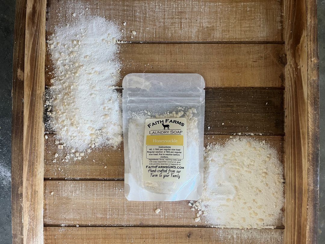 Honeysuckle Laundry Soap - Faith Farms Goat Milk Soap