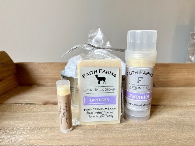 Just Plain Gift Set - Tin Bucket - Faith Farms Goat Milk Soap