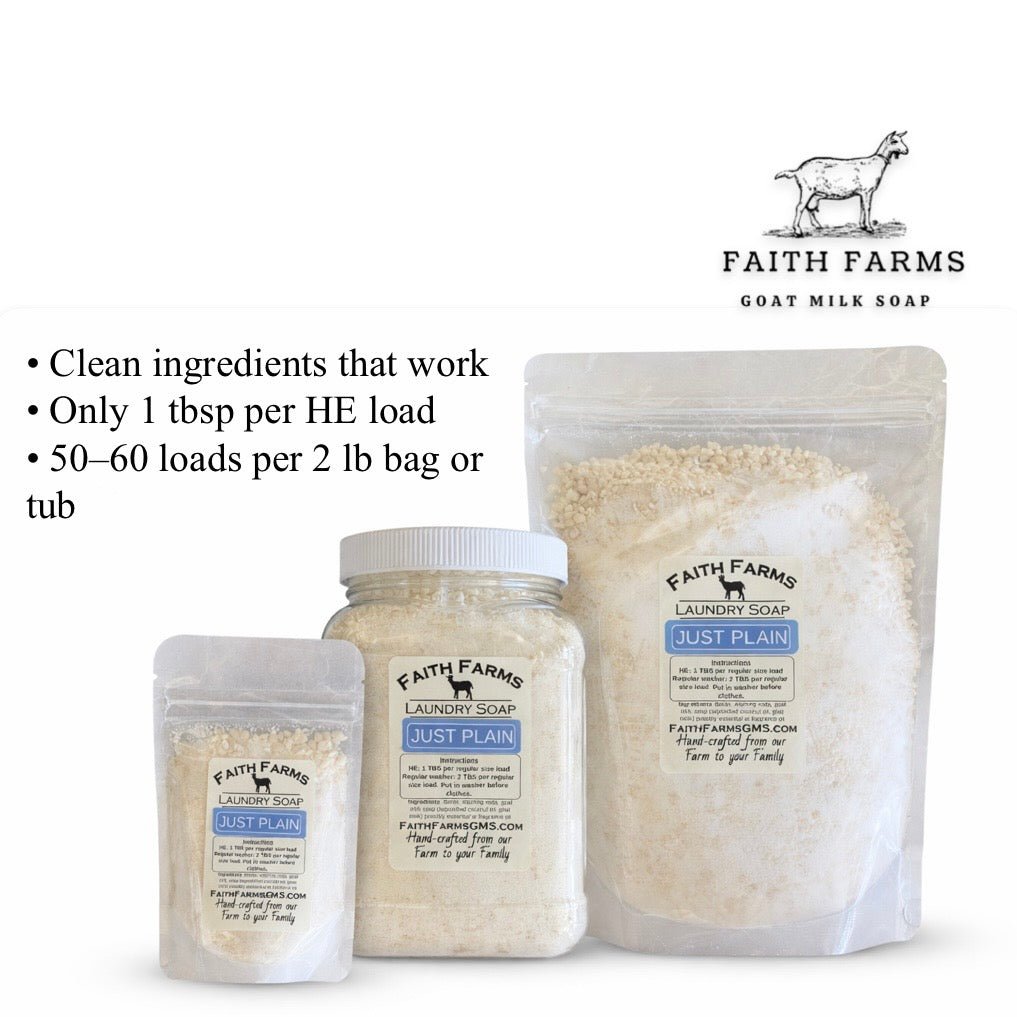 Just Plain Laundry Soap - Faith Farms Goat Milk Soap