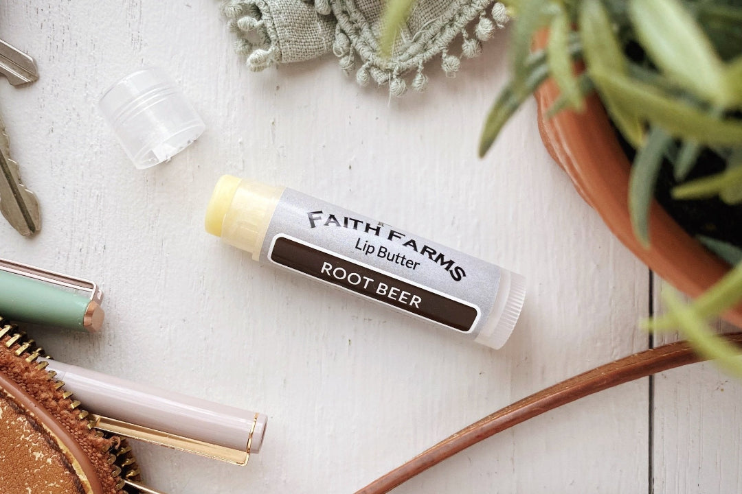 Root Beer Lip Butter - Faith Farms Goat Milk Soap