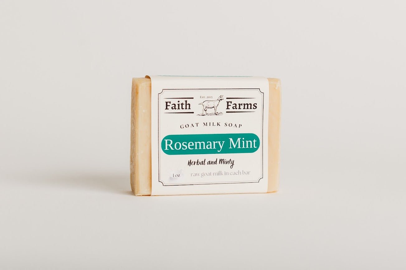 Rosemary Mint Goat Milk Soap - Faith Farms Goat Milk Soap