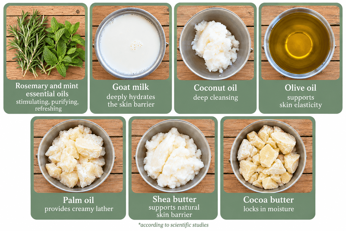 Rosemary Mint Goat Milk Soap - Faith Farms Goat Milk Soap