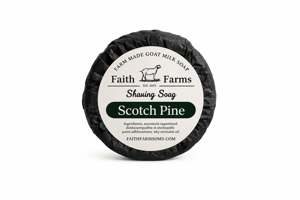 Scotch Pine Men's Goat Milk Shaving Soap - Faith Farms Goat Milk Soap