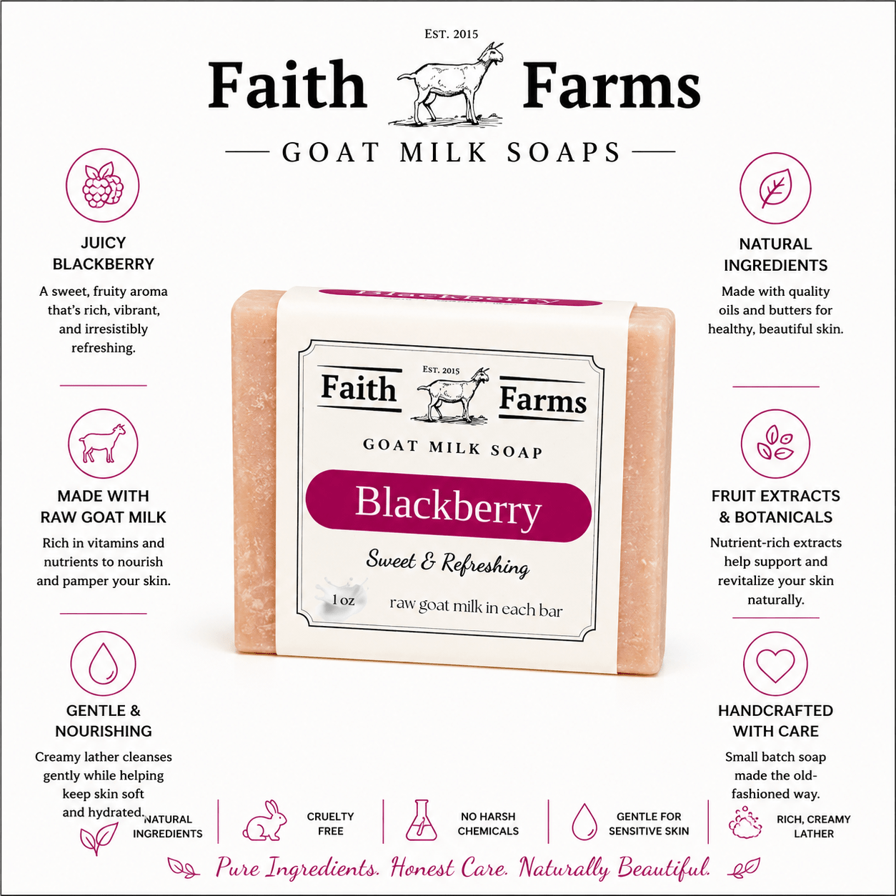 Blackberry Goat Milk Soap - Faith Farms Goat Milk Soap