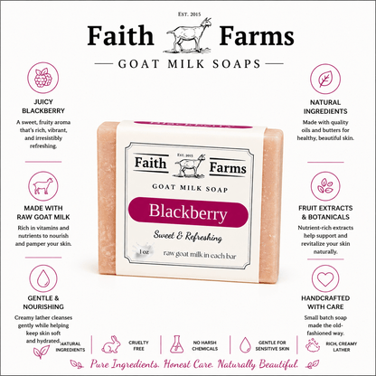 Blackberry Goat Milk Soap - Faith Farms Goat Milk Soap
