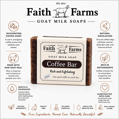 Coffee Goat Milk Soap - Faith Farms Goat Milk Soap