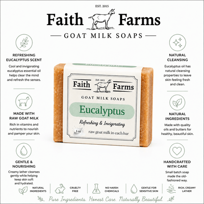 Eucalyptus Goat Milk Soap - Faith Farms Goat Milk Soap