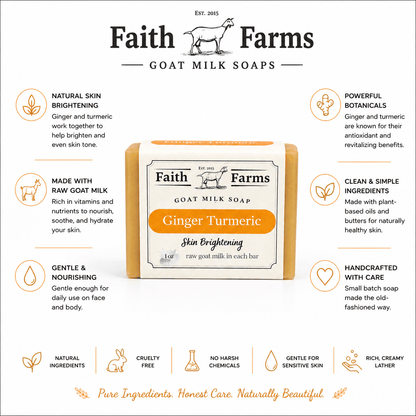 Ginger Turmeric Goat Milk soap - Faith Farms Goat Milk Soap