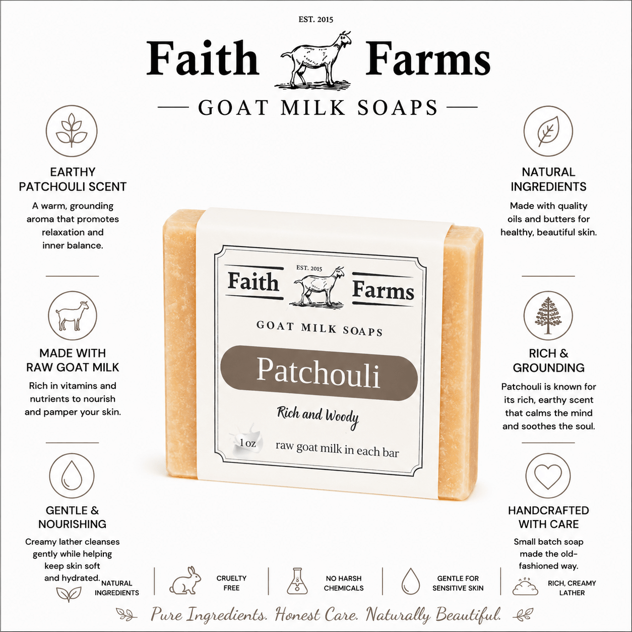 Patchouli Goat Milk Soap - Faith Farms Goat Milk Soap