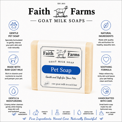 Pet Soap Goat Milk Soap - Faith Farms Goat Milk Soap