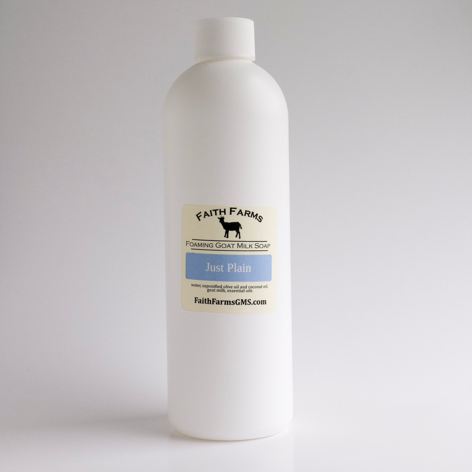 Just Plain Foaming Goat Milk Hand Soap - Faith Farms Goat Milk Soap