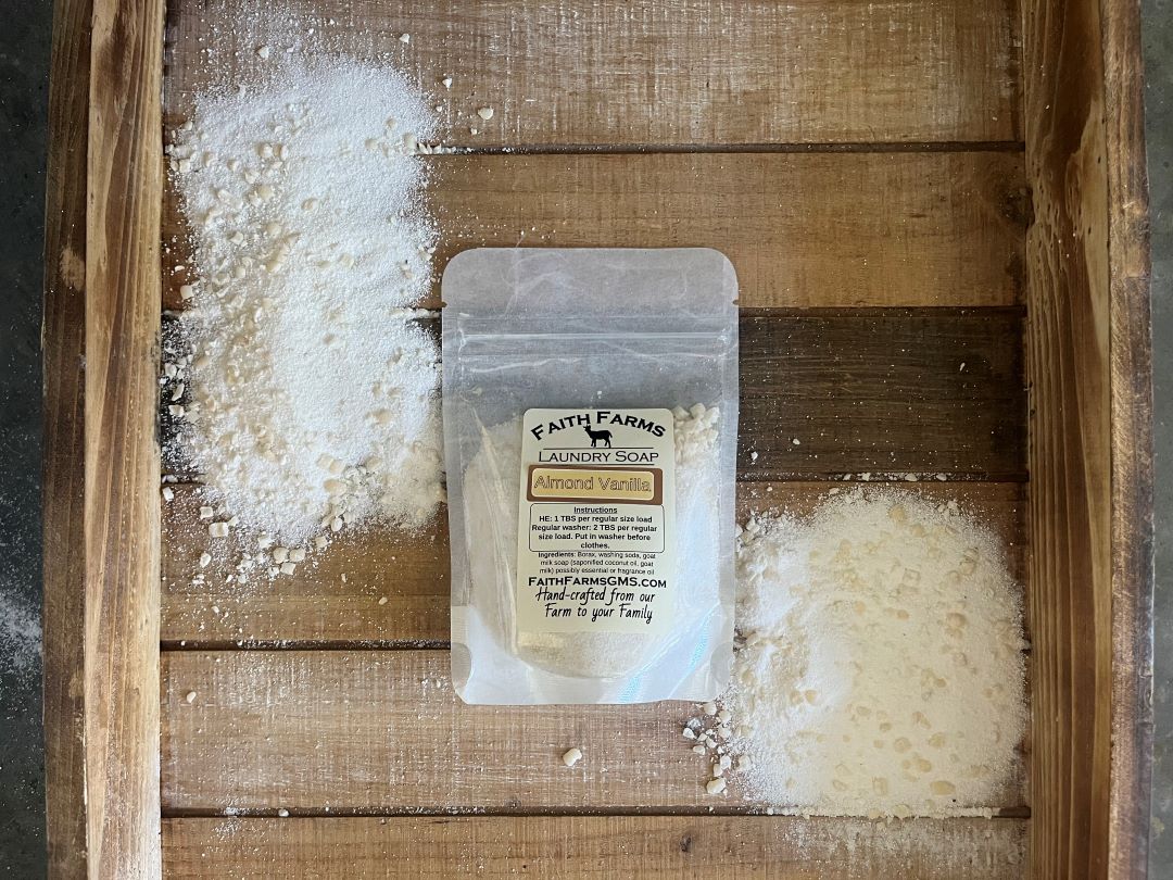 Almond Vanilla Laundry Soap - Faith Farms Goat Milk Soap