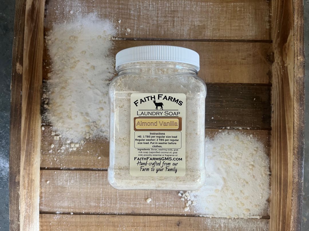 Almond Vanilla Laundry Soap - Faith Farms Goat Milk Soap