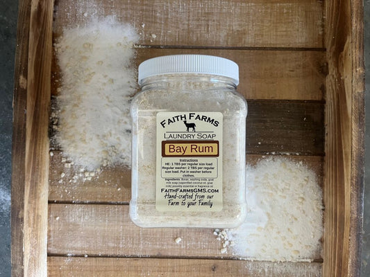 Bay Rum Laundry Soap - Faith Farms Goat Milk Soap
