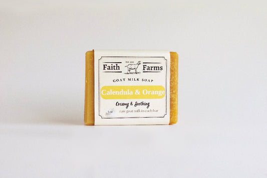 Calendula and Orange Goat Milk Soap - Faith Farms Goat Milk Soap