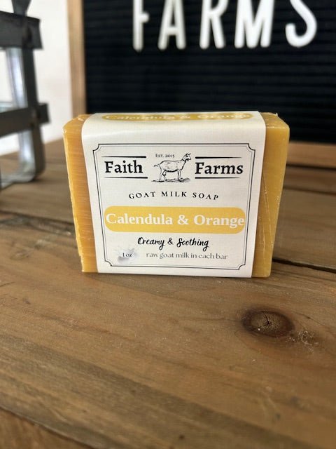 Calendula and Orange Goat Milk Soap - Faith Farms Goat Milk Soap