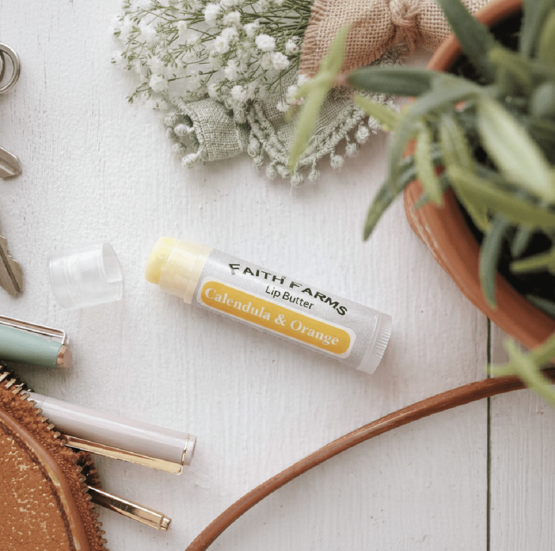 Calendula and Orange Lip Butter - Faith Farms Goat Milk Soap