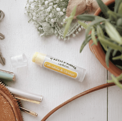 Calendula and Orange Lip Butter - Faith Farms Goat Milk Soap
