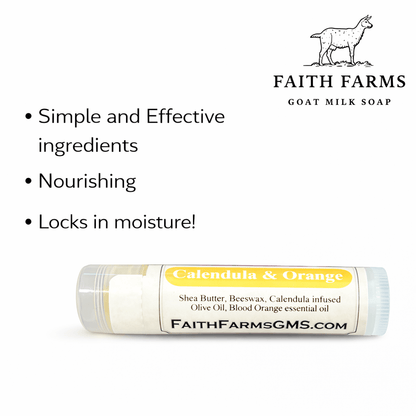 Calendula and Orange Lip Butter - Faith Farms Goat Milk Soap