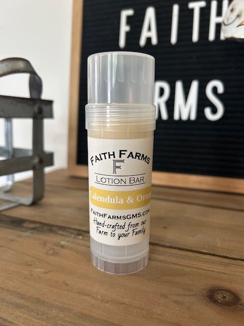 Calendula and Orange Lotion Bar - Faith Farms Goat Milk Soap