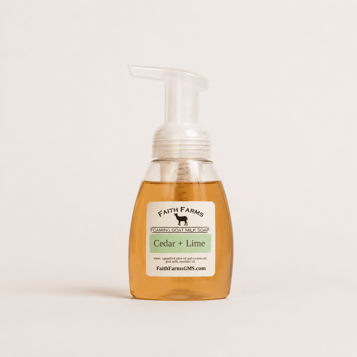 Cedar Lime Foaming Goat Milk Hand Soap - Faith Farms Goat Milk Soap