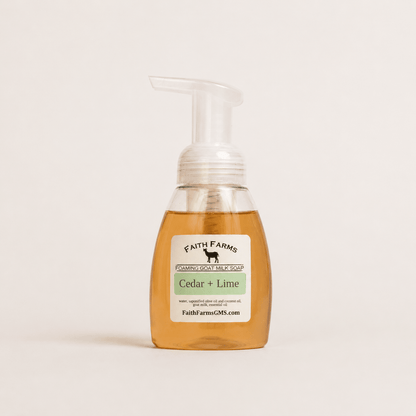 Cedar Lime Foaming Goat Milk Hand Soap - Faith Farms Goat Milk Soap
