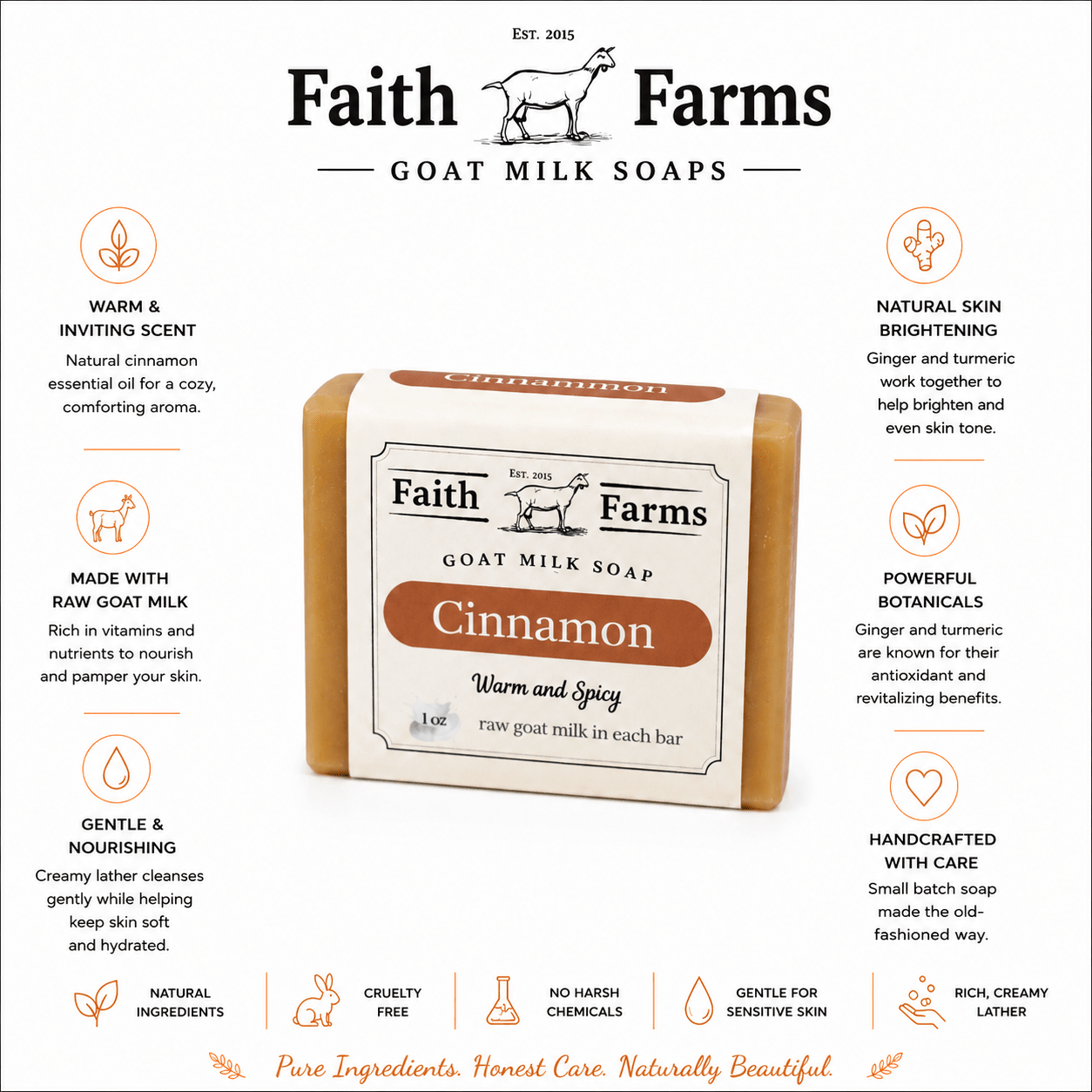 Cinnamon Goat Milk Soap - Faith Farms Goat Milk Soap
