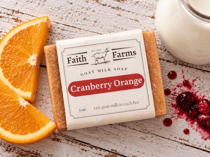 Cranberry Orange Goat Milk Soap - Faith Farms Goat Milk Soap