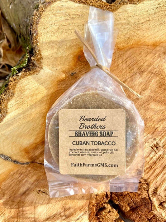 Cuban Tobacco Shaving Soap - Faith Farms Goat Milk Soap