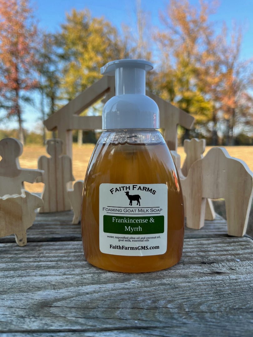 Frankincense and Myrrh Foaming Goat Milk Hand Soap - Faith Farms Goat Milk Soap
