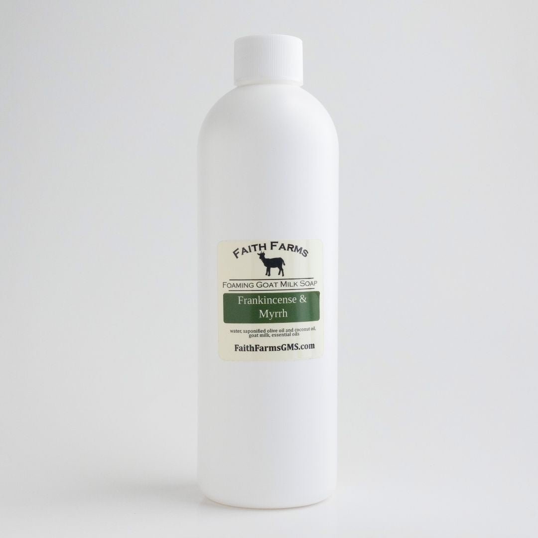 Frankincense and Myrrh Foaming Goat Milk Hand Soap - Faith Farms Goat Milk Soap