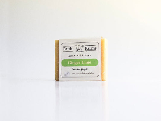 Ginger Lime Goat Milk Soap - Faith Farms Goat Milk Soap