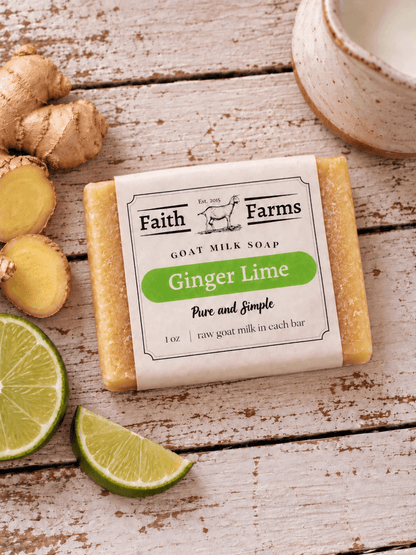 Ginger Lime Goat Milk Soap - Faith Farms Goat Milk Soap
