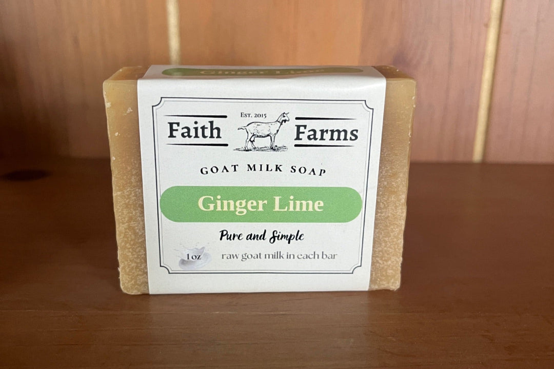 Ginger Lime Goat Milk Soap - Faith Farms Goat Milk Soap
