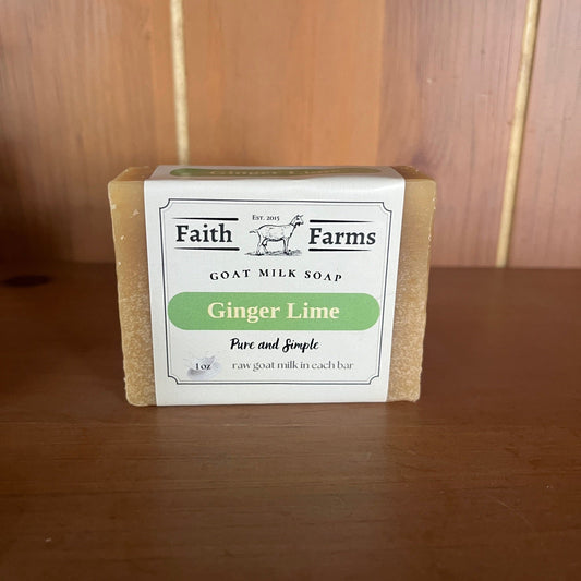 Ginger Lime Goat Milk Soap - Faith Farms Goat Milk Soap