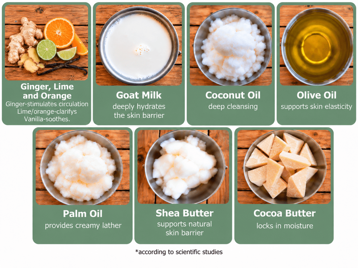 Ginger Lime Goat Milk Soap - Faith Farms Goat Milk Soap