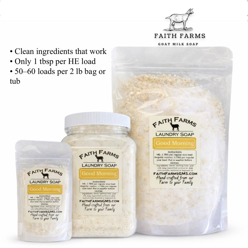 Good Morning Laundry Soap - Faith Farms Goat Milk Soap