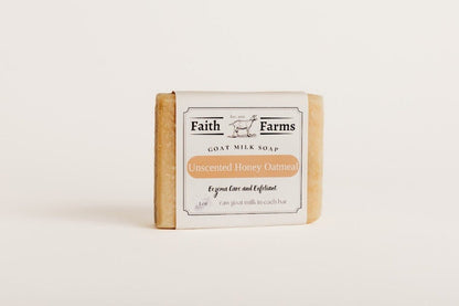 Honey Oatmeal Goat Milk Soap (Unscented) - Faith Farms Goat Milk Soap