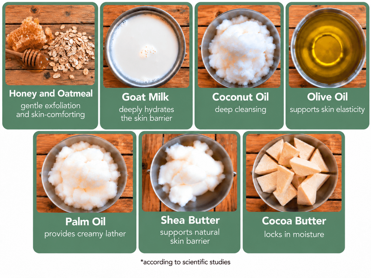 Honey Oatmeal Goat Milk Soap (Unscented) - Faith Farms Goat Milk Soap