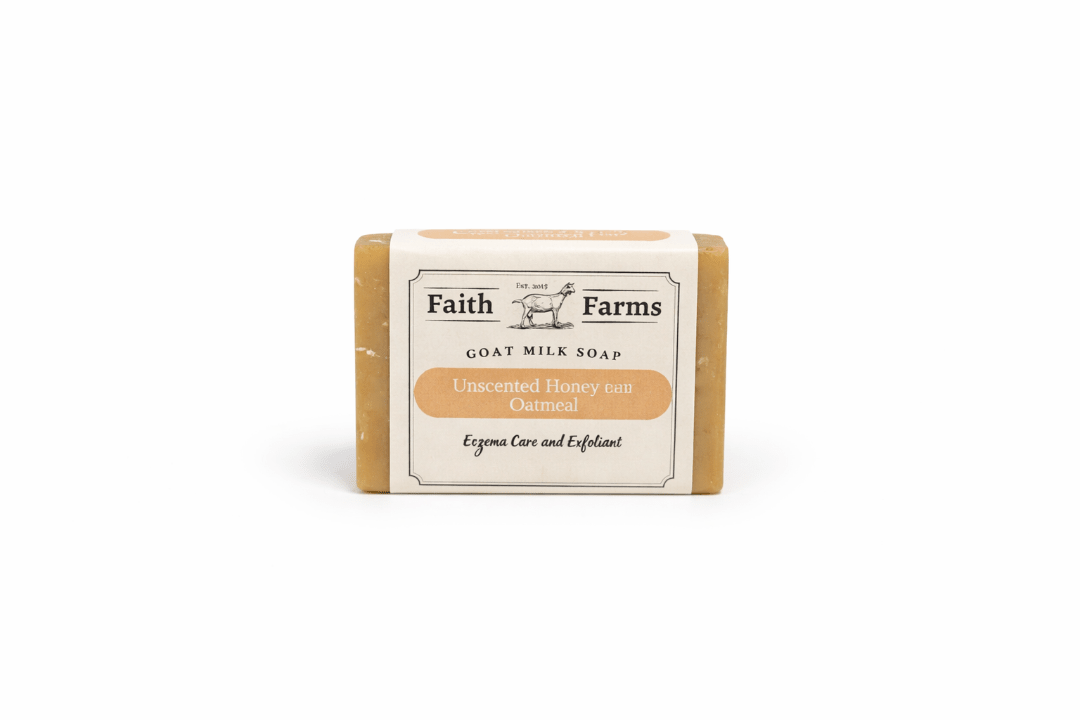 Honey Oatmeal Goat Milk Soap (Unscented) - Faith Farms Goat Milk Soap