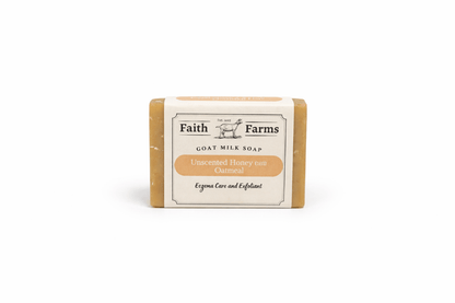 Honey Oatmeal Goat Milk Soap (Unscented) - Faith Farms Goat Milk Soap