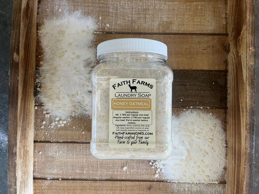 Honey Oatmeal Laundry Soap - Faith Farms Goat Milk Soap