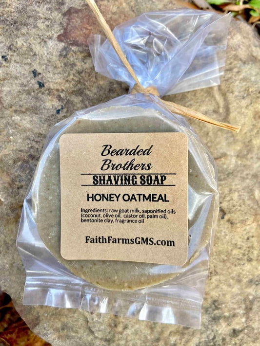 Honey Oatmeal Shaving Soap - Faith Farms Goat Milk Soap