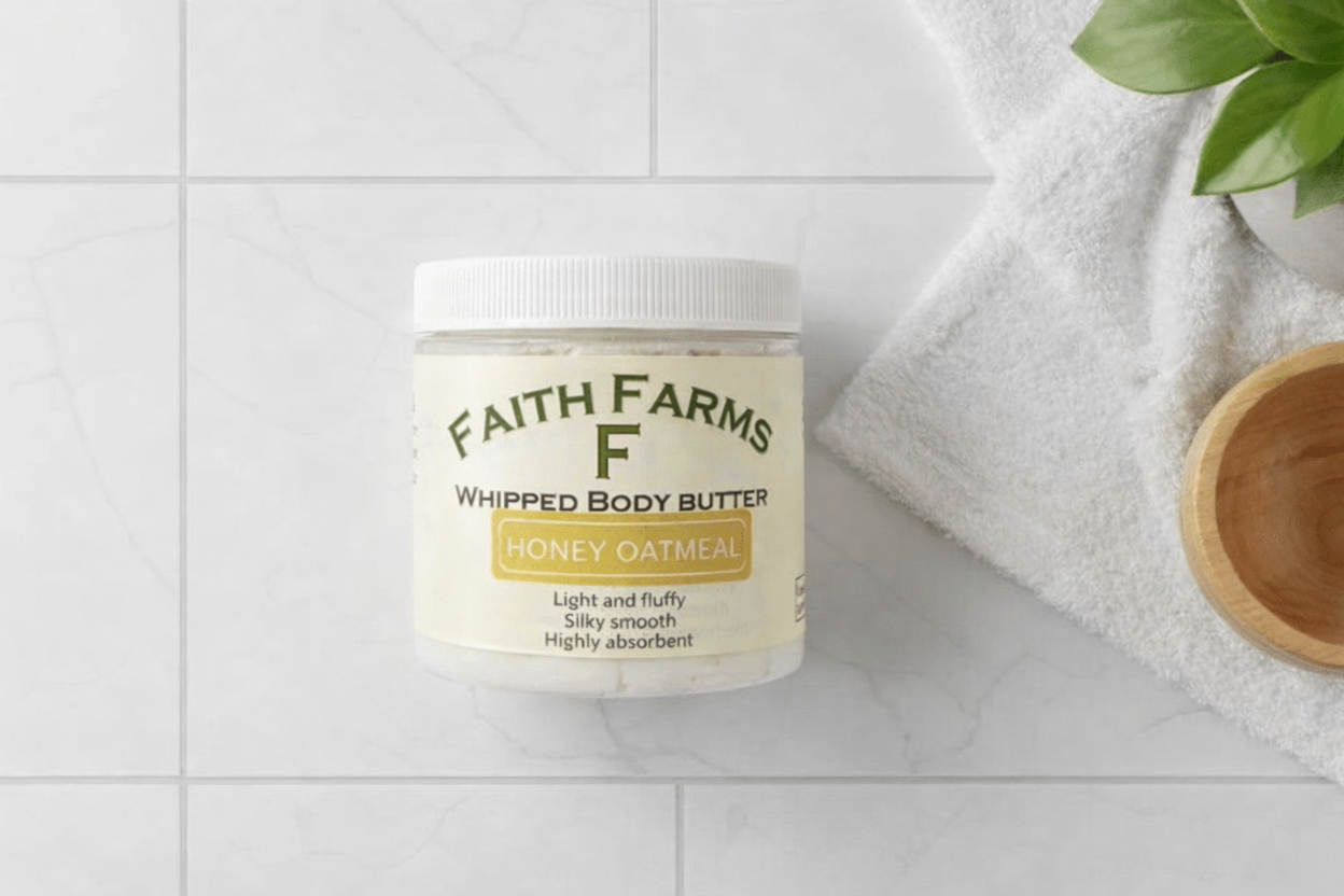 Honey Oatmeal Whipped Body Butter - Faith Farms Goat Milk Soap
