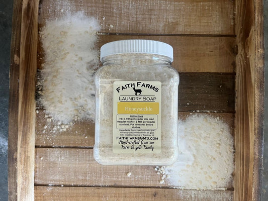 Honeysuckle Laundry Soap - Faith Farms Goat Milk Soap